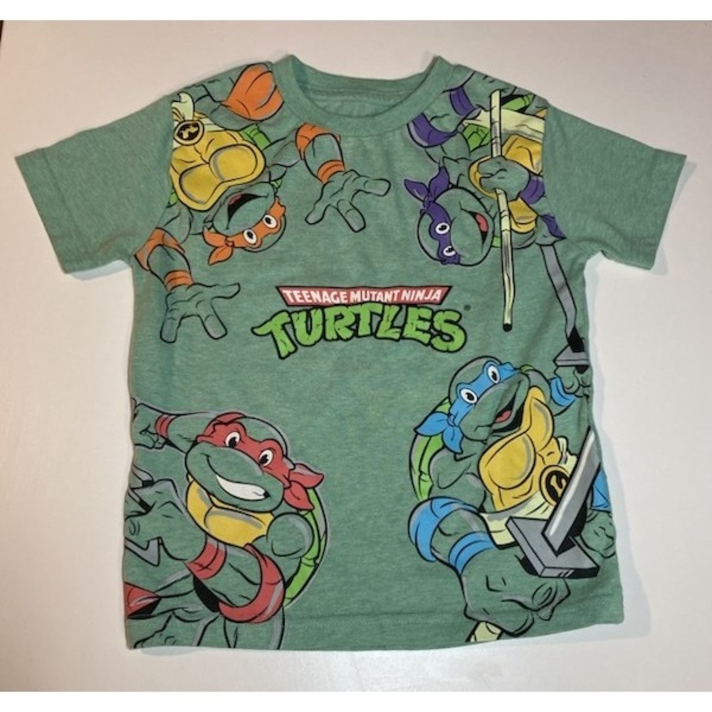 Nickelodeon TMNT Teenage Mutant Ninja Turtles‎ Green Graphic T-Shirt Kids 4T